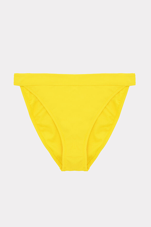 Sarı Slip Tek Alt Bikini - 1