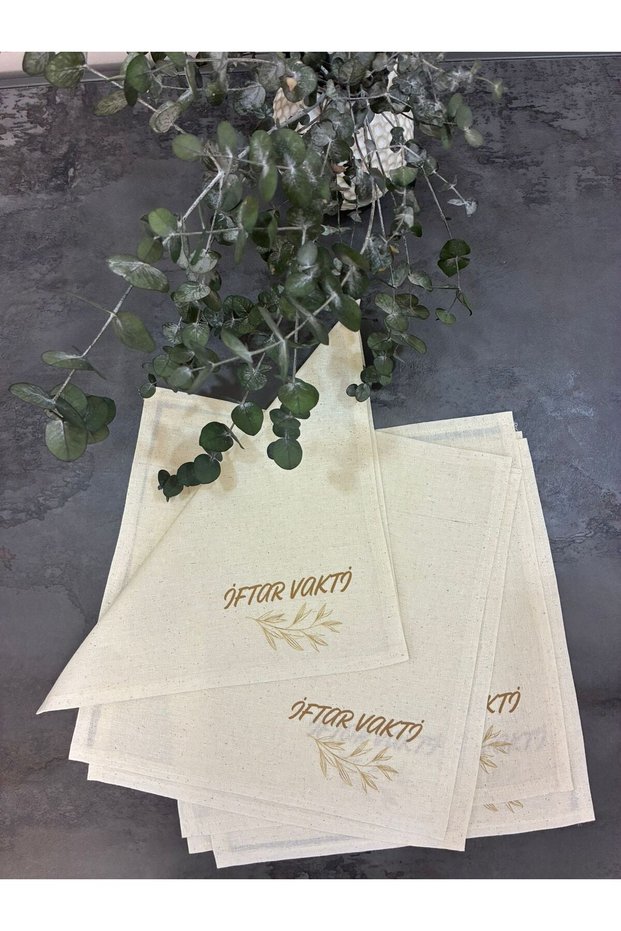 Printed Ramadan Tablecloth Ifrah Tablecloth Presentation 6-Piece American Service Cotton Raw Cloth 29X29