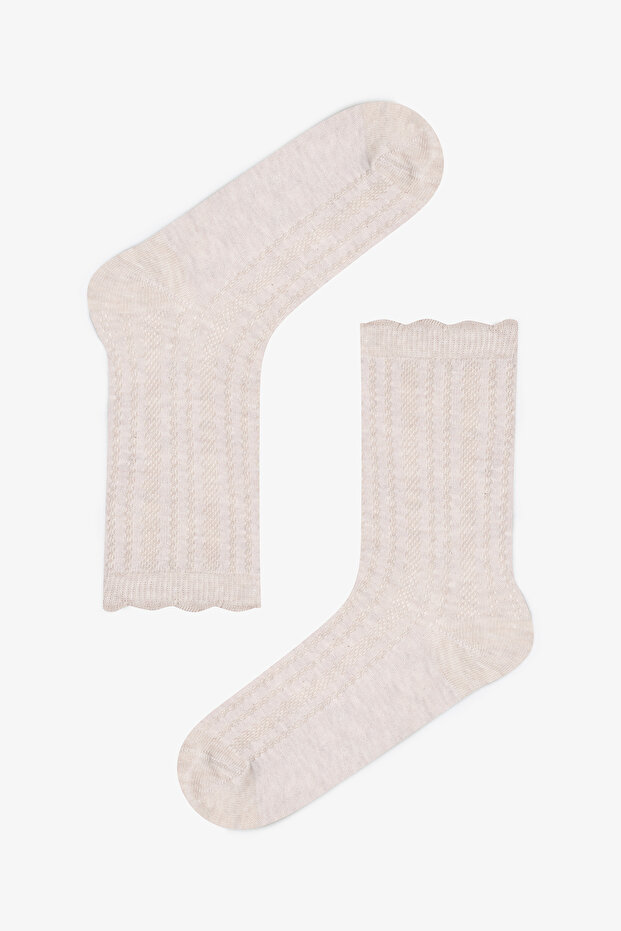 5 أزواج من الجوارب القطنية المزخرفة بنمط الجاكار - 3