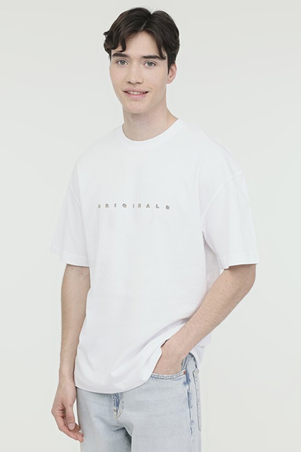 تي شيرت JOREASTER ACTIVITY TEE SS أبيض للرجال بأكمام قصيرة - 1