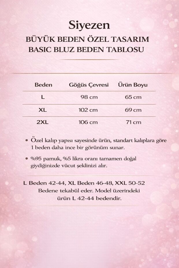 Plus Size Cotton Stretch Fabric Basic Blouse - 2