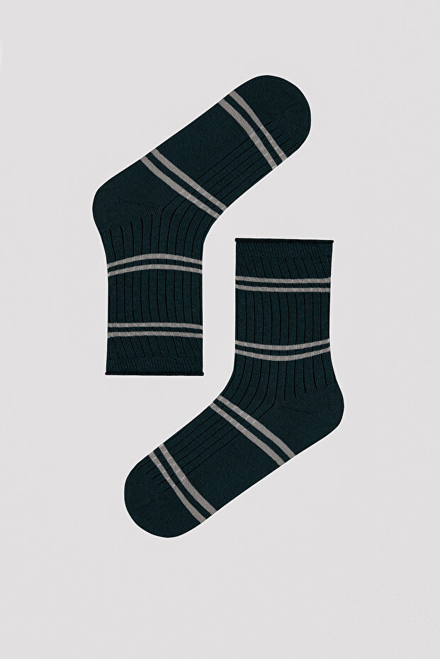 Block Striped 5-Piece Socks - 3
