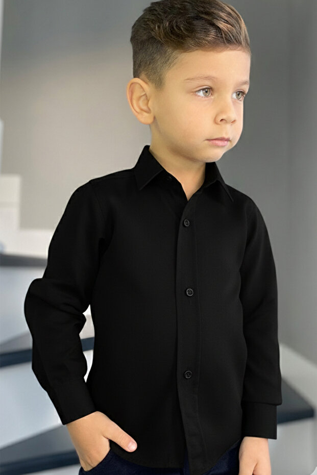 Boy's Solid Color Shirt - 3