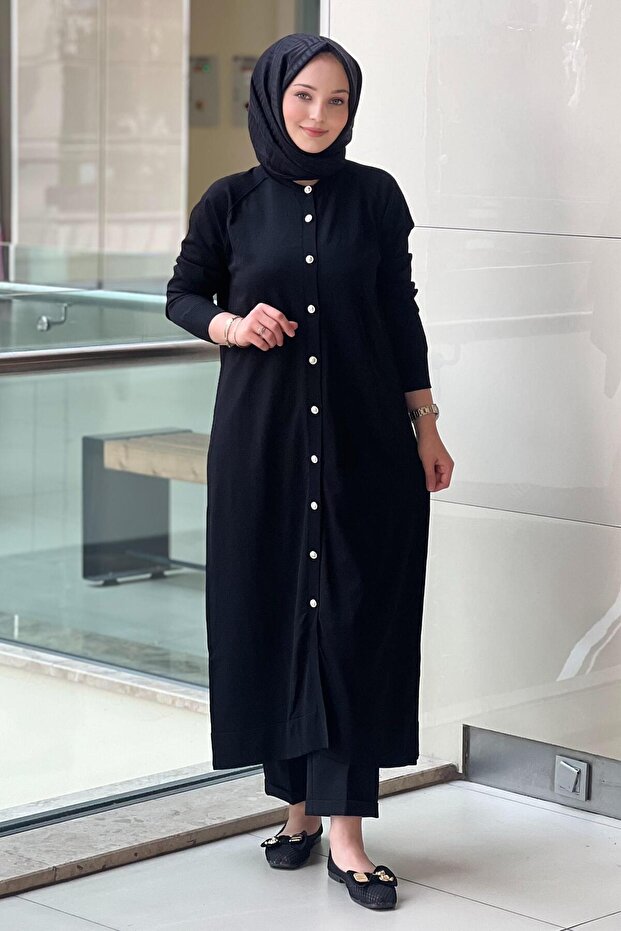 Basic Uzun Merserize Hırka - 3