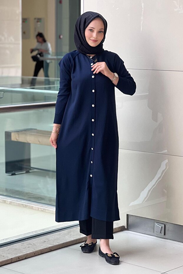 Basic Uzun Merserize Hırka - 2