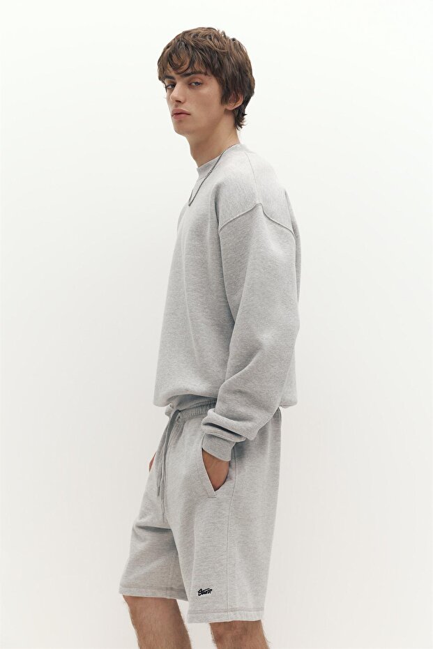 Logolu jogger bermuda şort - 5