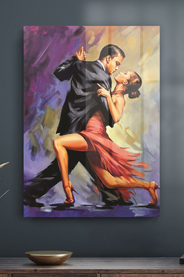 Tango Dance Themed Glass Table - 2