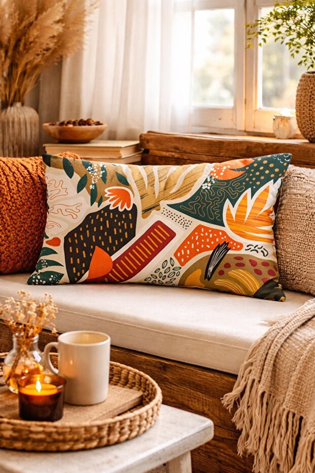 Double Sided Rectangular Throw Pillow Cover Tk2 - 1