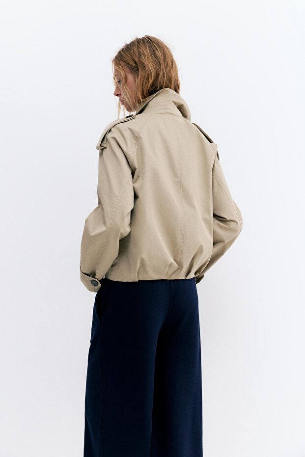 Kısa balon trençkot - 5