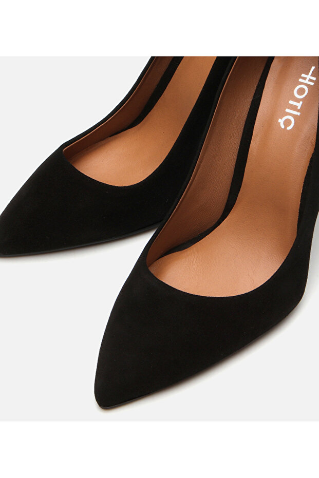 Kadın Deri Siyah Stiletto - 4