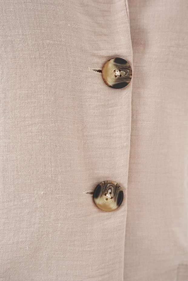 Bdart Textured Short Jacket with Shirt Collar - 5