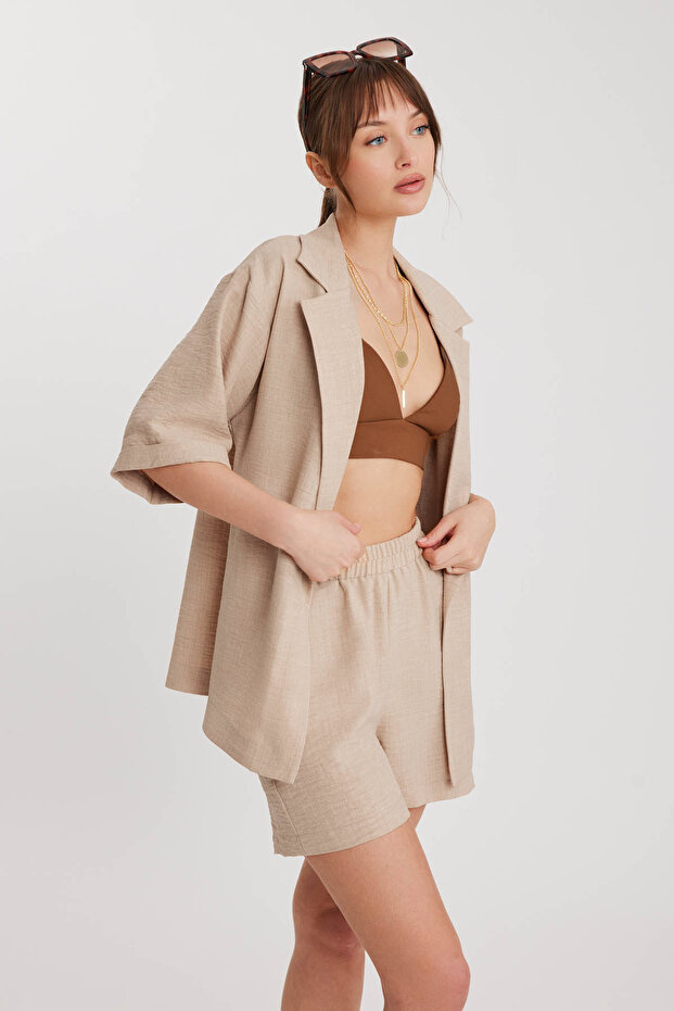 سترة طويلة ذات أكتاف منسدلة - 2