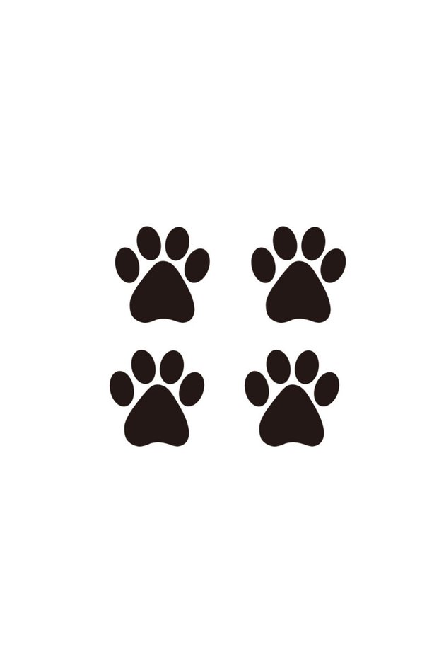 Black 4Pcs 4Pcs Car Sticker Funny Cute Dog Paw Sticker Foot Prints Footprint Decal Animal Stickers V