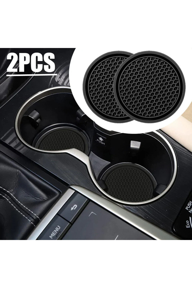 New Car Cup Holder Anti-Slip Silicone Insert Coaster Mat Universal Car Accessories Black Fit For ...