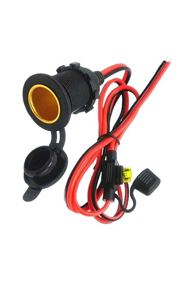 A Car Cigarette Lighter Power Socket Car Electric Appliance Socket 12V-24V DC Female Extension Cord.