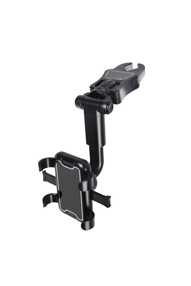 Black A 360 Degree Adjustable Car Phone Holder Easy Clip Mount Stand for Rearview Mirror Universal F