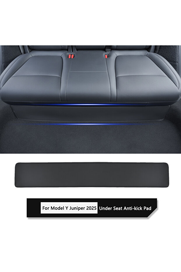 For Model Y Juniper Rear Seat Lower Protective Mat For Tesla Model Y Juniper / Launch PU Leath