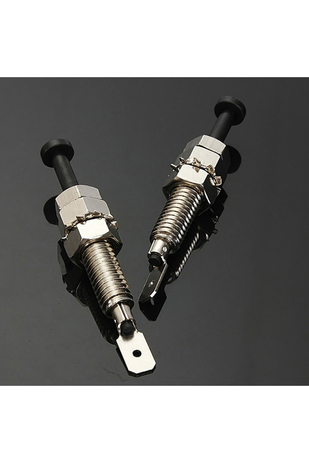 Silver 2PCS Universal Car Alarm Security Adjustable Auto Truck Hood Door Pin Switch