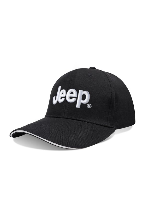 1pcs-Black JEEP Logo Hat Sun Protection Wide Brimmed Duckbill Hat Baseball Cap For Jeep Renegade Wag