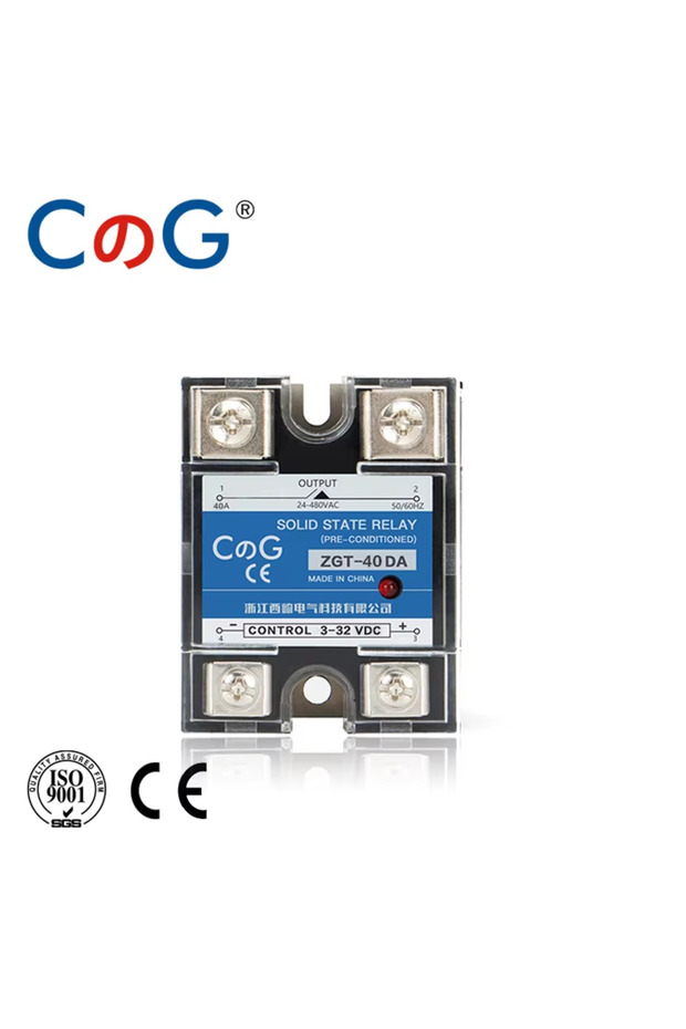 40DA CG 10A 25A 40A 60A 80A 100A تحكم أحادي الطور بتيار مستمر، تيار متردد 220 فولت، مرحل الحالة الصلبة، مشتت حراري، 3-32 فولت تيار مستمر