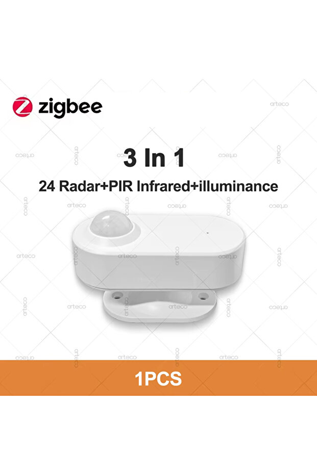 مستشعر حركة ثلاثي الوظائف ZigBee 24G MmWave Radar + مستشعر حركة بالأشعة تحت الحمراء + مستشعر إضاءة