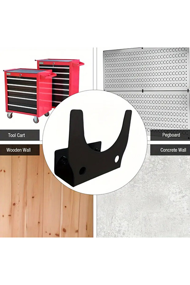 خطاف واحد لأدوات كهربائية، خطاف مثبت على الحائط، حامل تخزين لطاحونة الزاوية، حامل تخزين لأدوات المرآب - 6