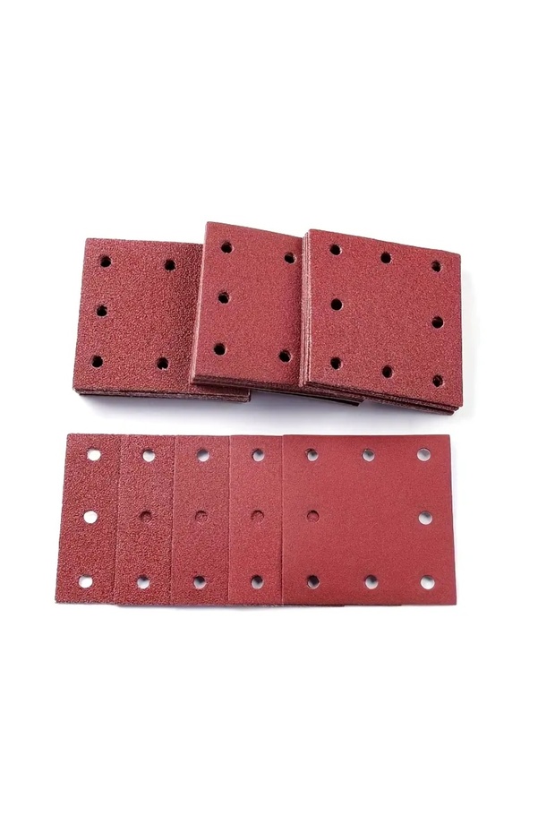320 10Pcs 10pcs 110x 115mm 8-hole sandpaper, velcro backing and 8-hole design suitable for orbital s