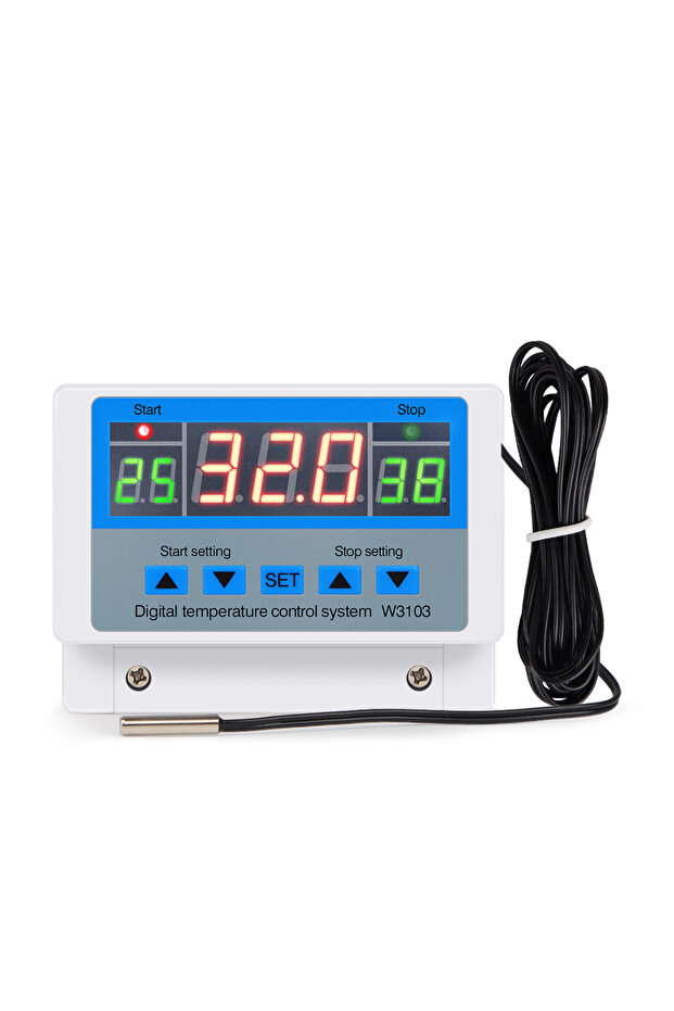 AC 220V 5000W Digital Temperature Controller 220V Max 5000W Digital Thermostat 30A -19 to 99℃ Temper