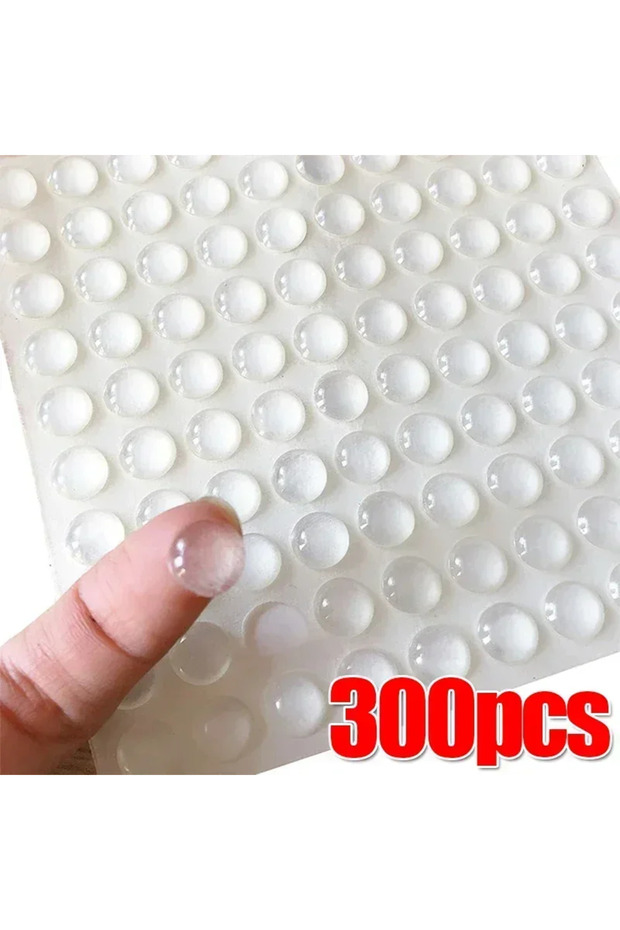 6x2mm-300pcs 300Pcs Self Adhesive Door Stopper Damper Buffer Cabinet Bumpers Silicone Furniture Pad