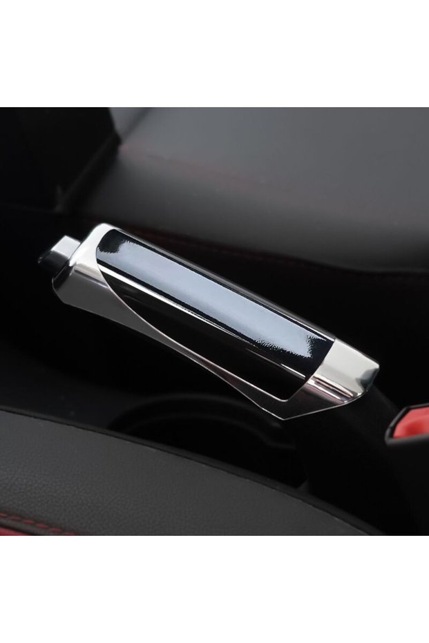 Black Universal Car Handbrake Grips Hand Brake Cover Protection Cover Carbon Fiber Parking Brake Dec