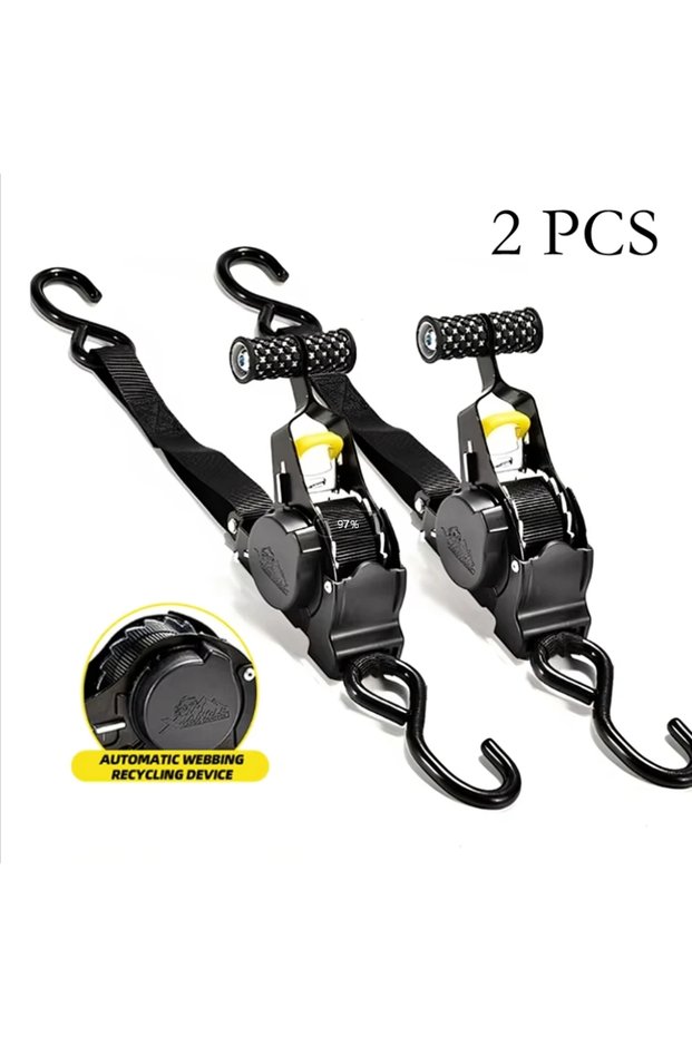 2 PCS For Load Luggage Strap For Motorcycles Ratchet Strap Retractable Belts Ratchet Tensioner Belt