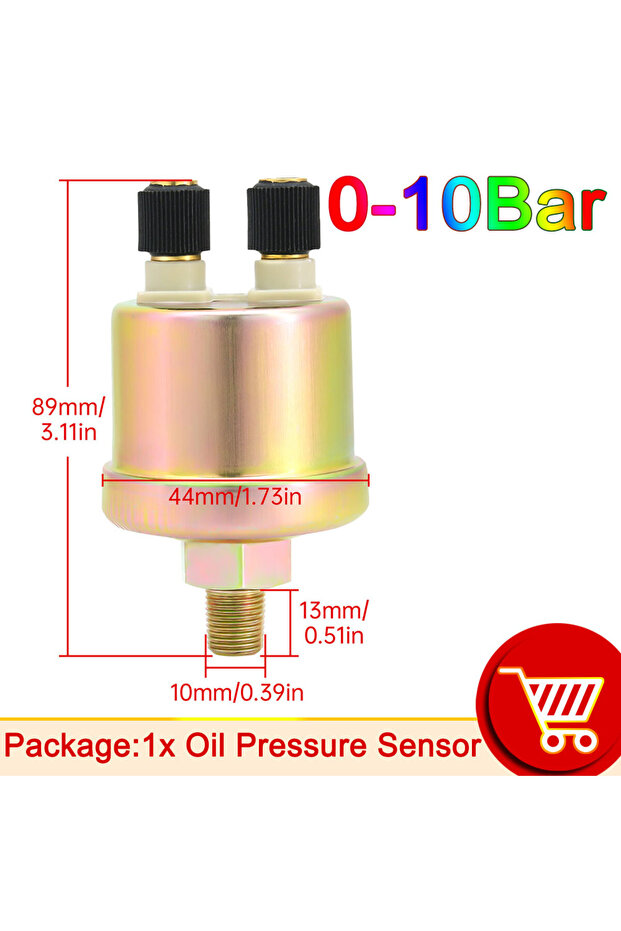 0-10Bar AD 1/8NPT Engine Oil Pressure Sensor Gauge 10mm 0-5BAR 0-10BAR Sender Switch Sending Unit Re