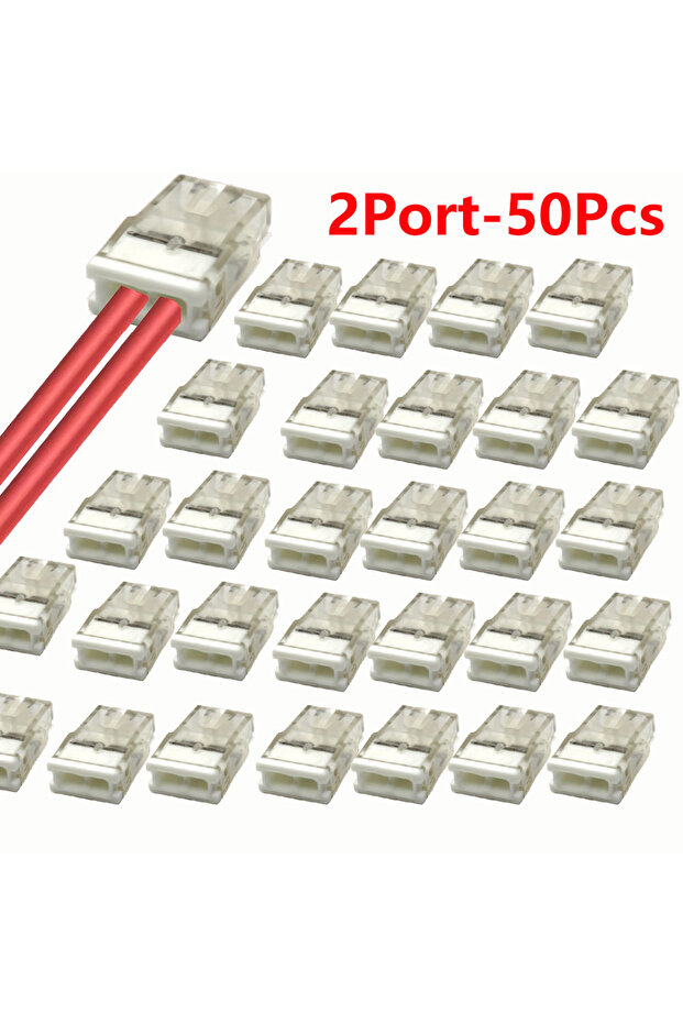 50 Pcs 204 50 Pieces 2/3/4/5 Pin Quick and Easy Wire Connectors, Compact Crimp Wire Connectors, Awg