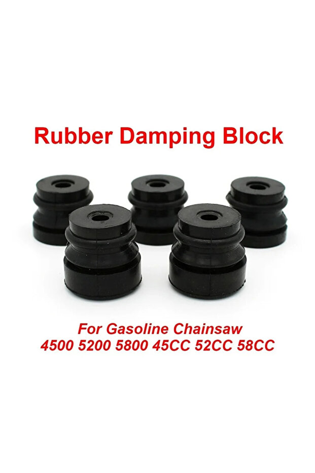 5Pcs Oil Saw Shock Absorbing Foot Cushions Replacement Damping Block For 45CC 52CC 58CC Ch...