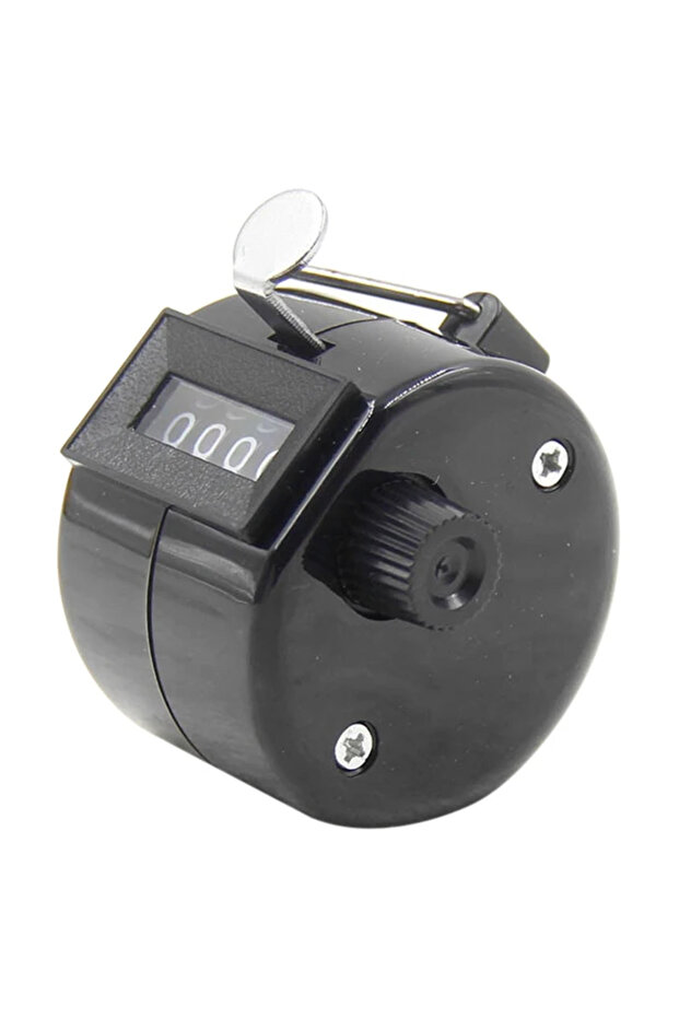 BlackWhite2PCS Handheld 4 Digital Tally Counter Mechanical Manual Palm Clicker Number Count Assorted
