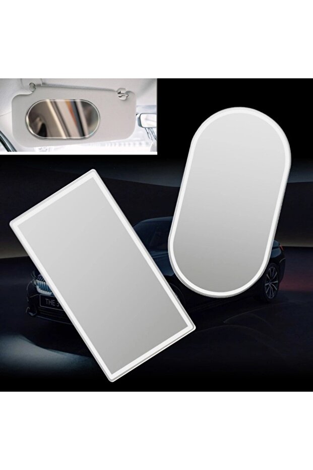 Rectangle S Car Makeup Mirror Car Stainless Steel Portable Auto Sun-Shading Visor HD Mirrors Car Int