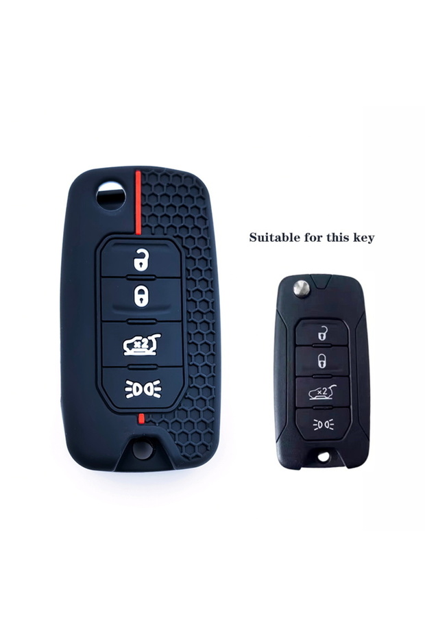 4 Buttons Silicone Car Remote Key Case Fob for Jeep Cherokee Compass S Renegade Grand Commander for