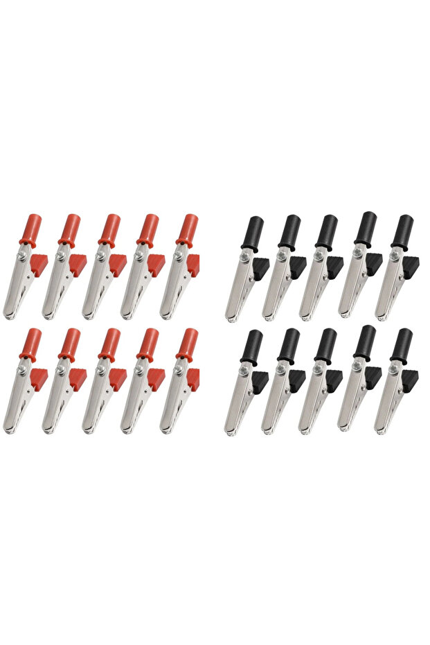 Black10pcs Red10pcs 10 Pieces Alligator Clips Test Clips, Electronic Product Test Clips With Screws