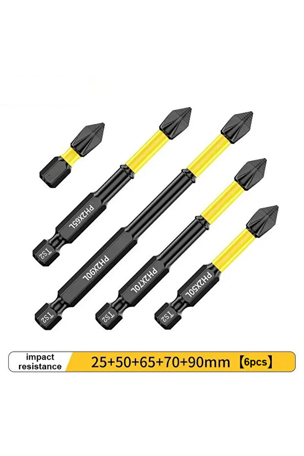 Deli 25 50 65 70 90 Non-slip Cross Screwdriver Magnetic Batch Head High Hardness PH2 Screwdriver Bit