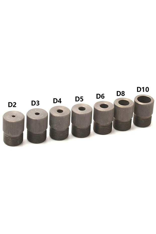 Drill Sleeve 7Pcs Drill Sleeve Woodworking Drill Guide Bushing (M14x1) 2-10MM Steel For 3 in 1 Dowel