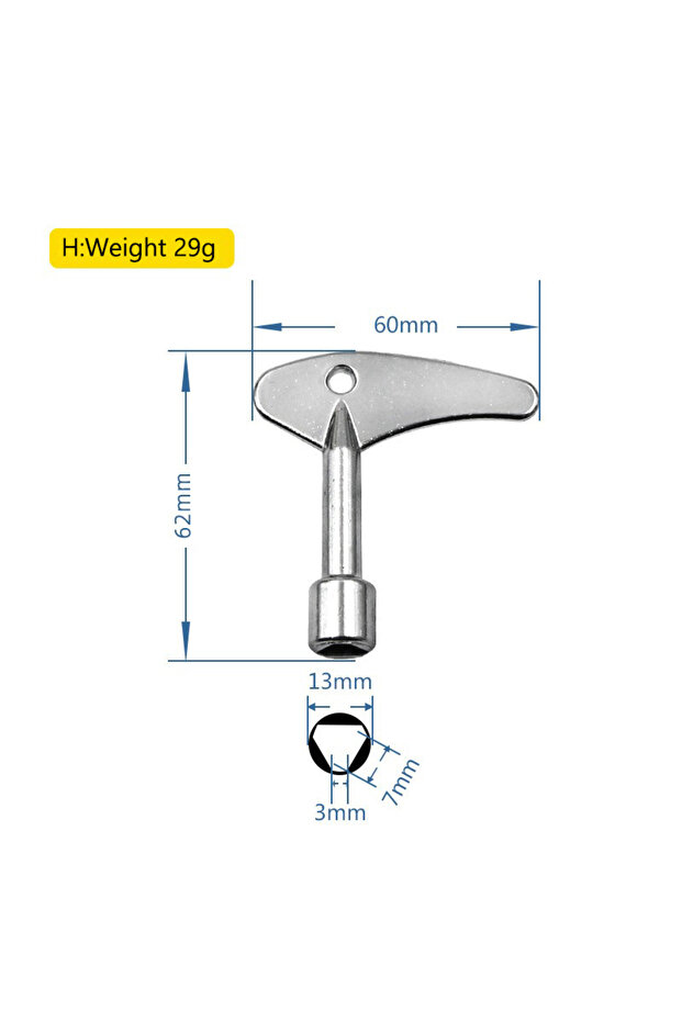 مفتاح ربط متعدد الوظائف للمصعد، مفتاح ربط مثلث متعدد الأغراض لصمام عداد مياه المصعد. - 1