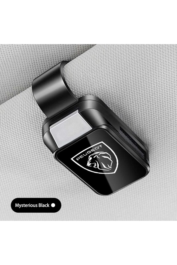 Black For 208 3008 308 2008 207 107 508 Car Eyeglass Holder Glasses Storage Clip Sun