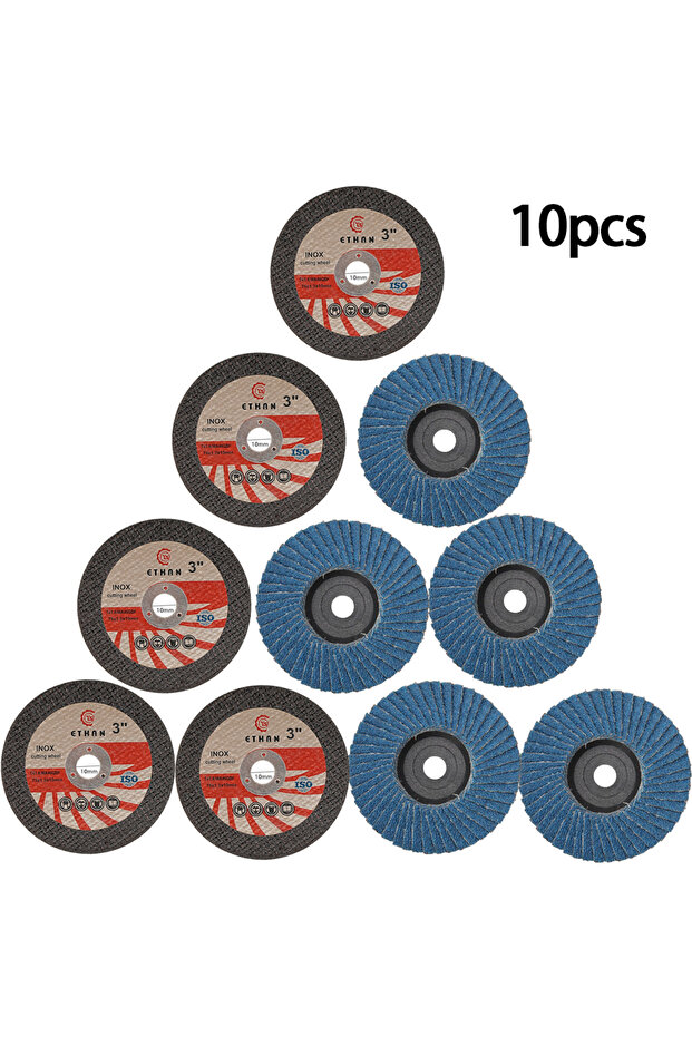 10pcs mix 5/10pcs 75mm 3inch Mini Resin Cut Off Wheel Flap Disc Zirconia Grinding Wheel Circular Res