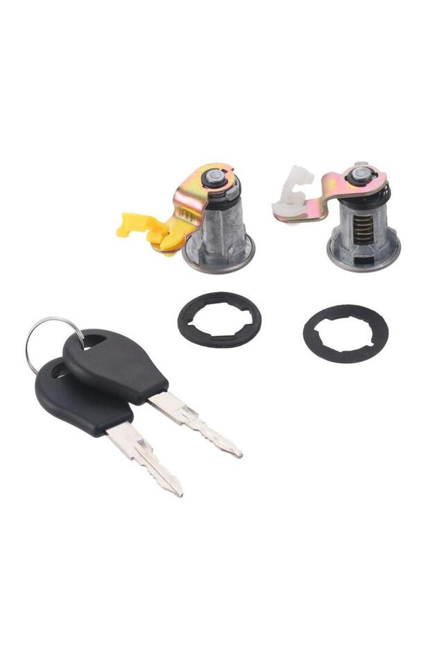 2Pcs Left & Right Door Driver Passenger Side Lock Cylinder with Key 80600-01G25 80601-01G25 for N...