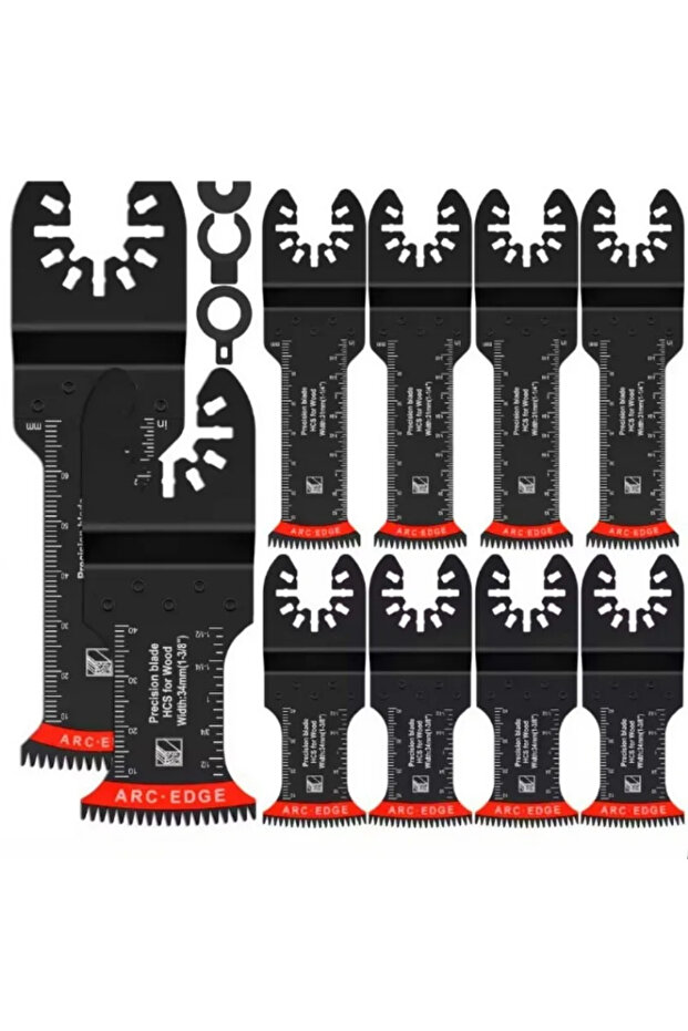 10PCS 10Pcs Japanese Oscillating Saw Blades High Carbon Steel Bi-Metal Curved Edge Multitool Blades