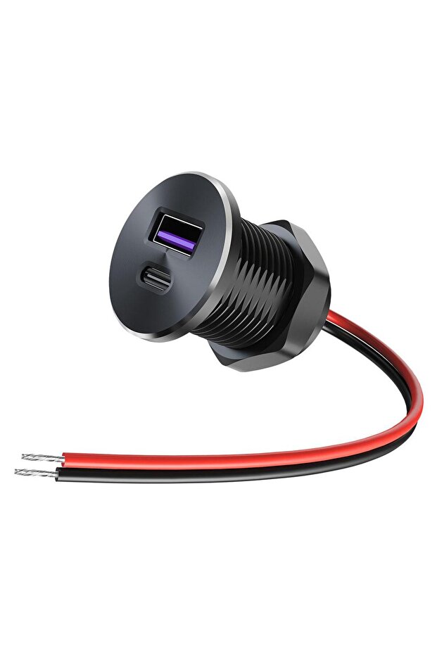 A 30W PD3.0 & QC3.0 USB Charger Outlet | Upgraded 12V/24V All-Aluminum RV Fast Charger | for Camper.