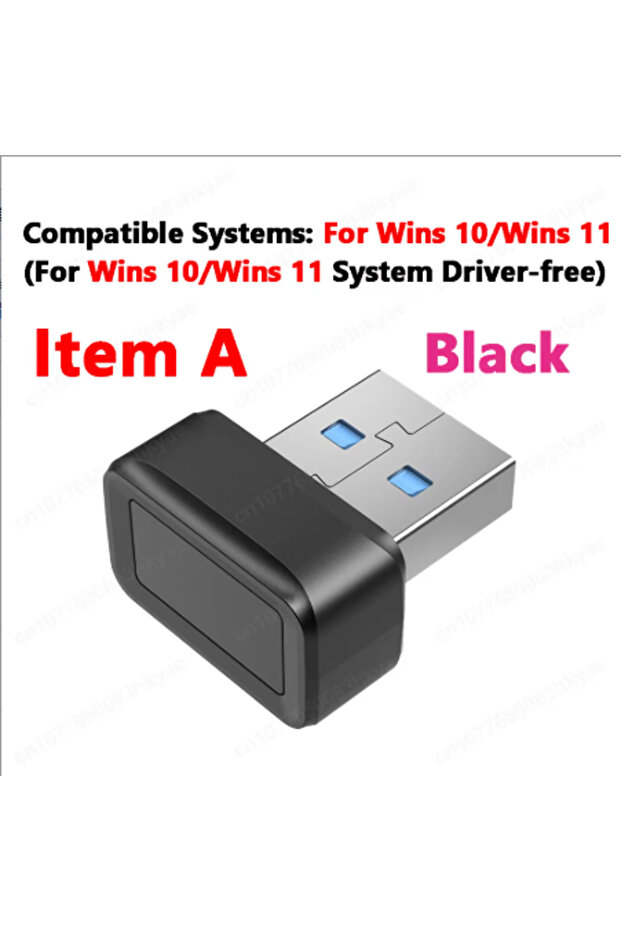 ويندوز 10 و11 - العنصر أ: مفتاح بصمة الإصبع USB: ماسح ضوئي بيومتري متوافق مع ويندوز لتسجيل دخول بدون كلمة مرور
