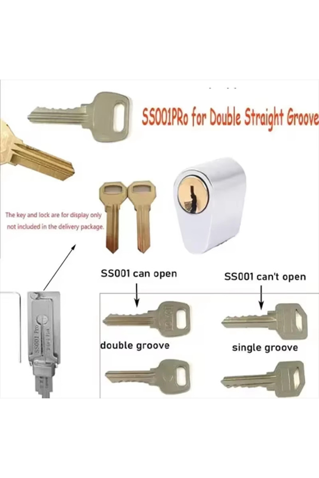 أدوات فتح الأقفال SS001 لـ Lishi Yale Picks، أداة فتح الأقفال SS001 SS002 2 في 1، أداة فك تشفير المفاتيح الرئيسية Micha Decode