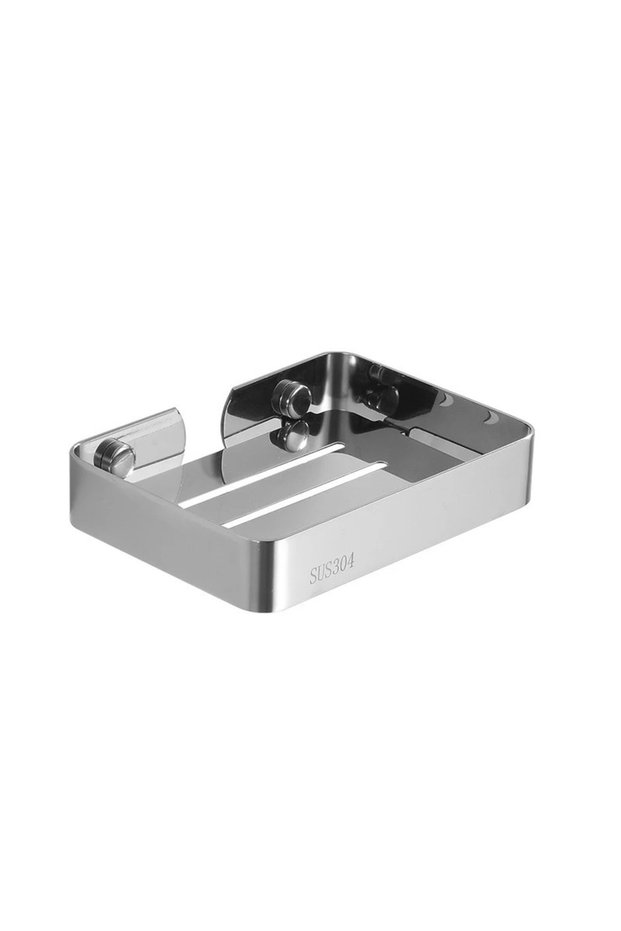 S-Sliver 304 Stainless Steel Bathroom Shelf Wall Mounted Soap Sponge Organizer Box Holder Shower Gel