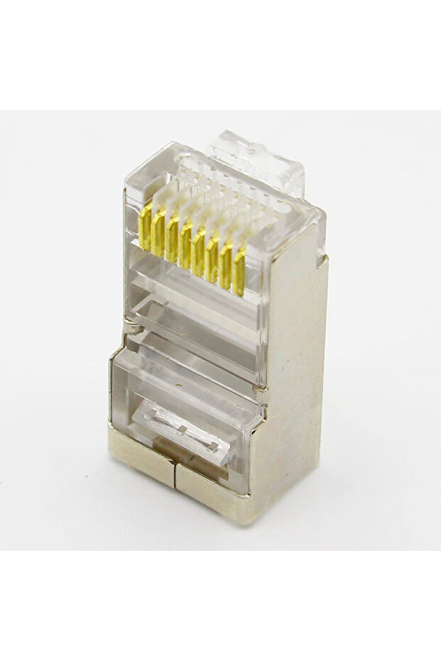 50 قطعة من موصلات RJ45، موصلات شبكة محمية من الفئة 6، قابس RJ45، أطراف 8P8C لشبكة إيثرنت STP
